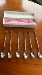 6 Vintage zgan Keltum Holland Lange Lepels verzilverd merkje, Antiek en Kunst, Antiek | Bestek, Ophalen of Verzenden