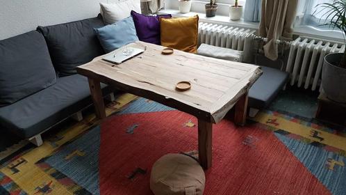 Massief perenhouten salontafel-handgemaakt, Huis en Inrichting, Tafels | Salontafels, Gebruikt, Minder dan 50 cm, 50 tot 100 cm
