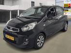 Kia Picanto 1.0 CVVT EconomyPlusLine 1e Eig. 81.300 km +NAP, Auto's, Kia, Stof, Gebruikt, 4 stoelen, Zwart