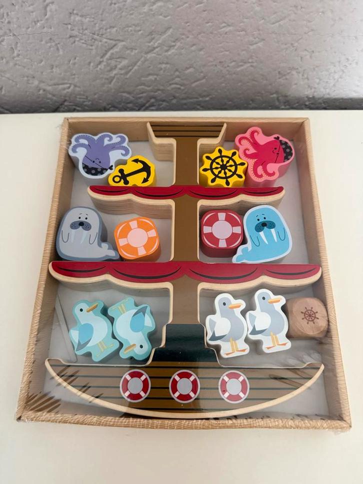 Nieuw Houten Balansspel - Boot Thema, Kinderen en Baby's, Speelgoed | Educatief en Creatief, Nieuw, Bouwen, Ophalen of Verzenden