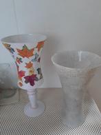 Schitterende unieke decoupage vaas (Handmade), Overige kleuren, Nieuw, Ophalen of Verzenden, Glas