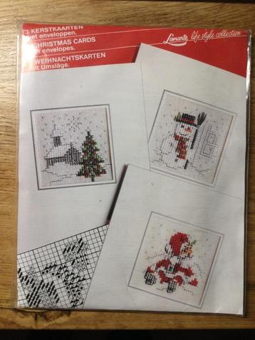 Diverse pakketjes Lanarte kerstkaarten borduren beschikbaar voor biedingen