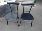 Arrben design stoel, origineel en leer, Vintage., Huis en Inrichting, Stoelen, Gebruikt, Twee, Zwart, Ophalen of Verzenden