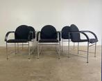 6X Vintage design Arco Bk stoelen, Ophalen, Gebruikt, Metaal, Zwart