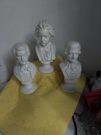 13848) 3 mooie borstbeelden Staus  Beethoven  Mozart hoog 25, Ophalen of Verzenden