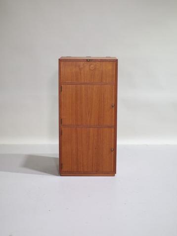 Platenkast lp-kast vintage teakhout Deens beschikbaar voor biedingen