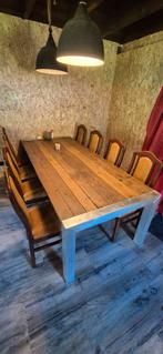 Authentieke Café Stoelen met Lederen Zitting, Antiek en Kunst, Antiek | Meubels | Stoelen en Banken, Ophalen