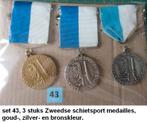 Zweedse SCHIETSPORT, set medailles, goud,zilver,bronskleur, Ophalen of Verzenden, Overige materialen, Buitenland