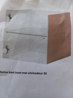 Ikea Kallax kast inzet met vitrinedeur   3 x., Huis en Inrichting, Ophalen, Zo goed als nieuw, 25 tot 50 cm, Minder dan 100 cm