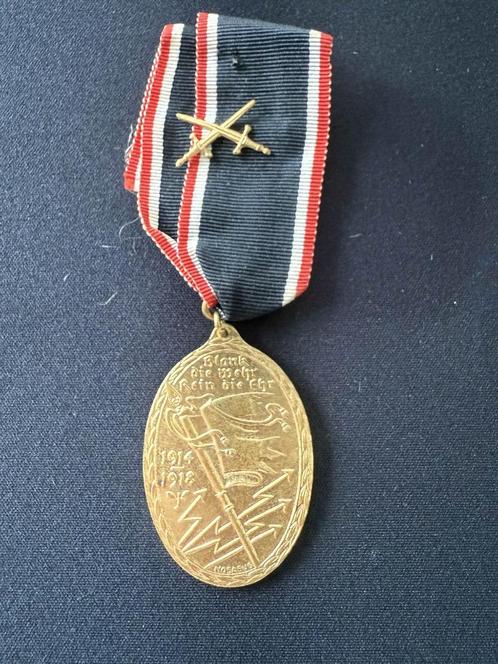 Kyffhäuserbund Kriegsdenkmünze 1914–1918 | WO1, Verzamelen, Militaria | Tweede Wereldoorlog, Lintje, Medaille of Wings, Ophalen of Verzenden