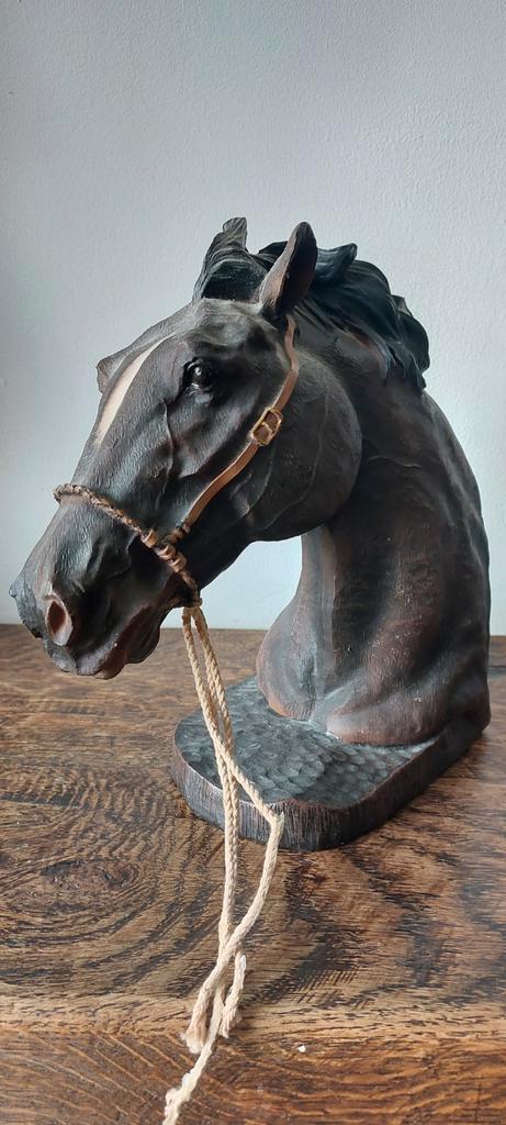 Paardenbuste Keramiek - Landelijke Stijl, Antiek en Kunst, Antiek | Woonaccessoires, Ophalen of Verzenden