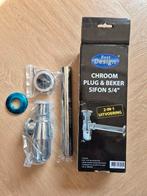 Best Design chroom Plug & Beker Sifon 5/4", Ophalen of Verzenden, Nieuw, Chroom, Wastafel