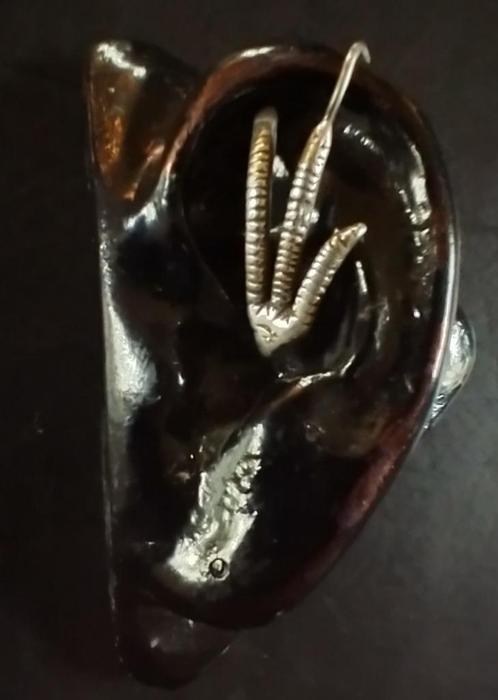 Zilveren 925 zilver handgemaakte oorklem / earcuff / oorhaak, Sieraden, Tassen en Uiterlijk, Oorbellen, Nieuw, Zilver, Zilver
