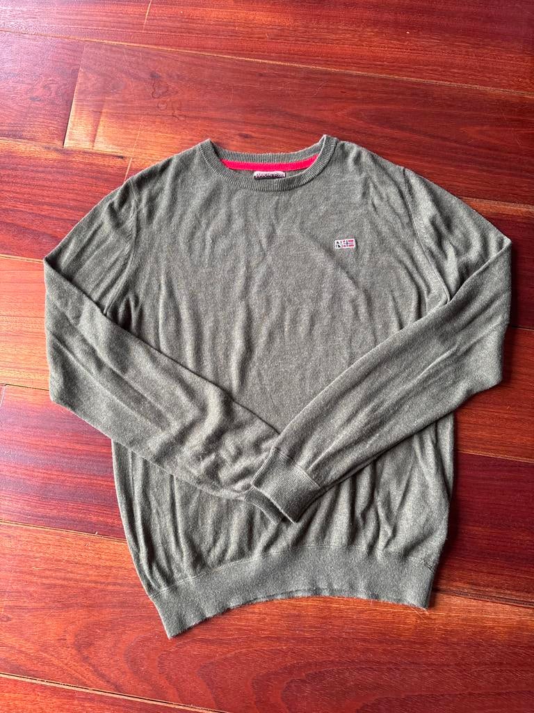 Napapijri Trui - Legergroen, Ophalen of Verzenden, Zo goed als nieuw, Maat 52/54 (L), Groen