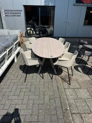 Tuinset Exotan Woood tafel 220cm inclusief 6 woood stoelen beschikbaar voor biedingen