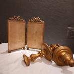 set van 2 antieke houten ornamenten in goud om mooi te decor, Antiek en Kunst, Curiosa en Brocante, Ophalen of Verzenden