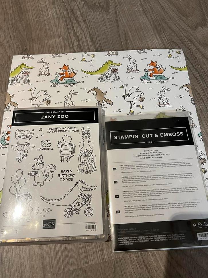 Stampin' Up Zany Zoo Stempelset - Nieuwstaat!, Hobby en Vrije tijd, Stempelen, Nieuw, Overige typen, Ophalen of Verzenden