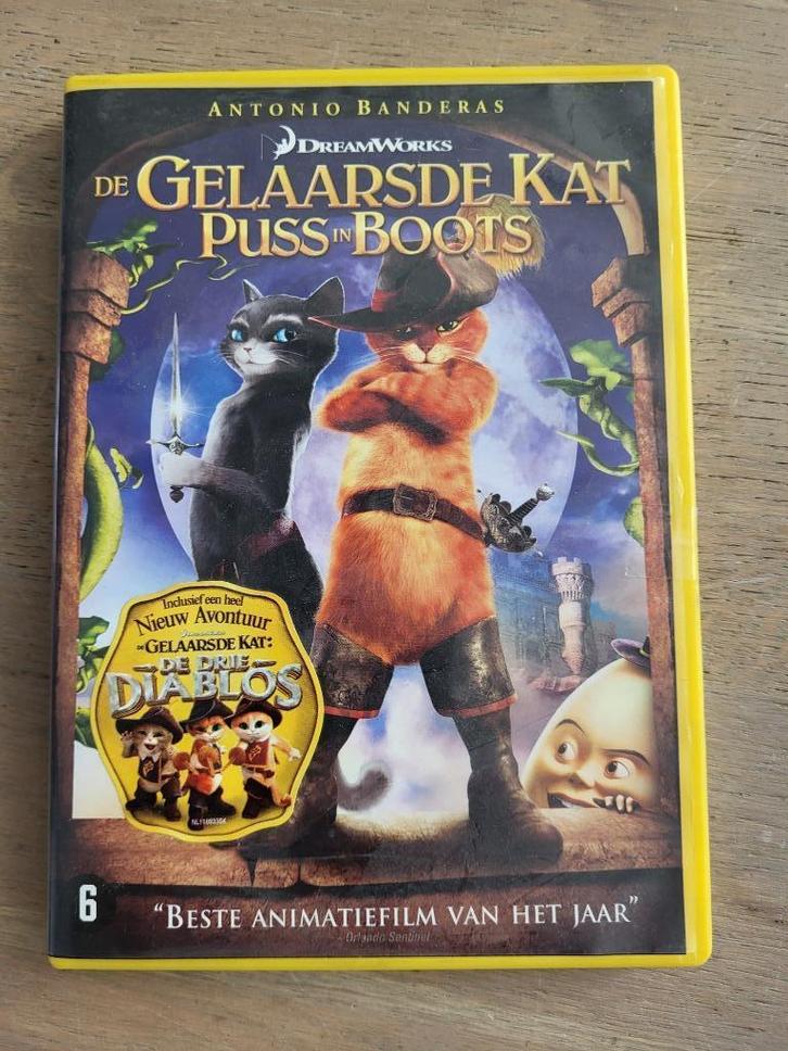 DVD De gelaarsde kat - Puss in Boots Dreamworks (shrek), Cd's en Dvd's, Dvd's | Tv en Series, Zo goed als nieuw, Alle leeftijden