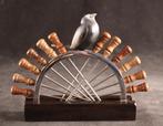 Cocktail prikkers set met bronzen vogel, Antiek en Kunst, Verzenden