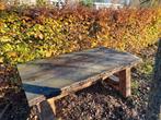 Robuuste Eiken Tafel, Ophalen of Verzenden, Gebruikt, Rechthoekig, Hout