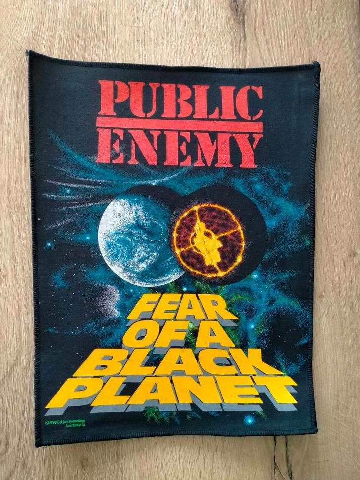 Public Enemy fear of a black Planet 1990 vintage backpatch, Verzamelen, Muziek, Artiesten en Beroemdheden, Zo goed als nieuw, Kleding