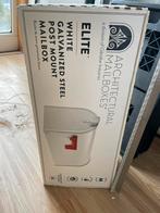 Witte brievenbus, Tuin en Terras, Ophalen of Verzenden, Zo goed als nieuw, Staal, Staande brievenbus