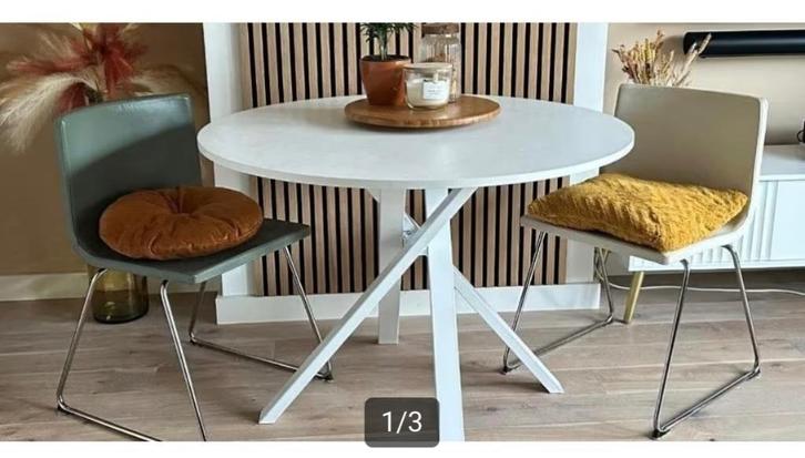 IKEA Bernhard eetkamerstoelen HR-koudschuim lederen zitting, Huis en Inrichting, Stoelen, Nieuw, Twee, Leer, Wit, Ophalen