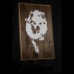 Keeshond | Formaat IV | Gefreesd in Walnoot, Verzenden