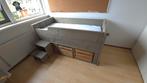 Steigerhouten Kinderkamer Set: Bed & Kast, Ophalen, 85 tot 100 cm, Gebruikt, Matras