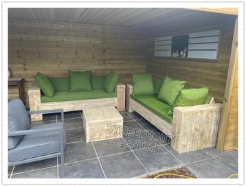 Steigerhout Loungebank Tuinset Terras Banken Tuin Meubelen