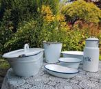 Vintage Emaille Set - Teil, Emmer, Melkkan & Schalen, Antiek en Kunst, Ophalen