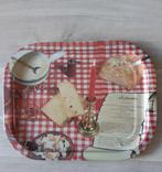 Tinnen dienblad met recept van Fondue uit de jaren '60., Antiek en Kunst, Antiek | Tin, Ophalen of Verzenden