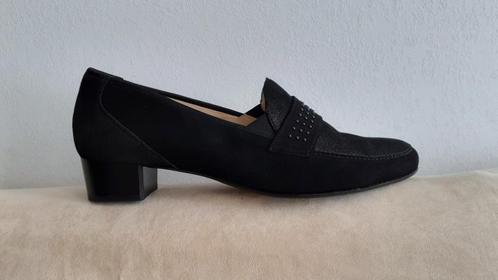 Hassia. Leren instapschoen. Genua K. Zwart. Mt. 9.(43), Kleding | Dames, Schoenen, Zo goed als nieuw, Instappers, Zwart, Ophalen of Verzenden