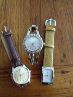 3 nieuwe quartzhorloges merkloos, Overige merken, Leer, Staal, Polshorloge