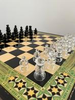 Vintage schaakbord + schaakstukken set schaken chessboard, Hobby en Vrije tijd, Gezelschapsspellen | Bordspellen, Ophalen of Verzenden