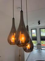 Hanglamp druppelvorm smoked glas, Huis en Inrichting, Ophalen, Zo goed als nieuw, Glas, Minder dan 50 cm