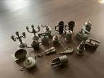 18 tinnen miniatuurbeeldjes, Ophalen of Verzenden