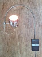 vintage Gepo design boog wand-lamp chroom eyeball space age, Ophalen of Verzenden, Gebruikt, Metaal, Vintage design