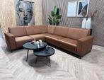 ZGAN Kapenga Industriële Hoekbank - Cognac -  263 x 235, Huis en Inrichting, Ophalen, 250 tot 300 cm, -, -