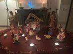 Mooie oude Kerstgroep 15-delig 20 cm hoog, Antiek en Kunst, Ophalen of Verzenden