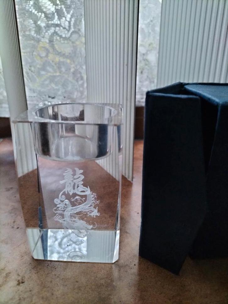 Nieuw Draak kristallen lighthouse met een doos, Huis en Inrichting, Woonaccessoires | Kandelaars en Kaarsen, Nieuw, Kaars, Minder dan 25 cm