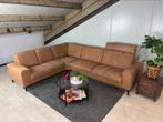 GRATIS LEVERING Hoekbank Cognac 305x245 GEREINIGD, Huis en Inrichting, Banken | Bankstellen, Stof, Hoekbank, 300 cm of meer, Ophalen of Verzenden