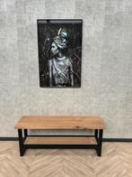 Massief eiken + staal tv meubel 150cm *nieuw, 100 tot 150 cm, Nieuw, Ophalen of Verzenden, Minder dan 100 cm