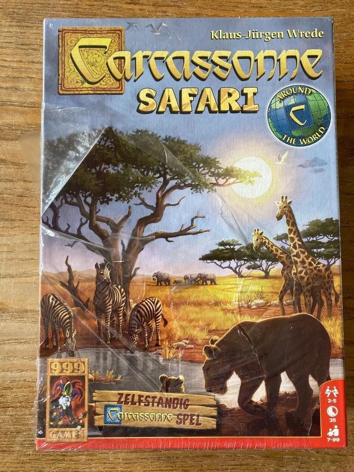 999 games - Carcassonne Safari (2-5 spelers, 7+jaar) nieuw, Hobby en Vrije tijd, Gezelschapsspellen | Bordspellen, Nieuw, Een of twee spelers