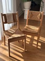 Houten stoelen rieten zitting Japandi Vintage Ikea, Ophalen, Riet of Rotan, Gebruikt, Twee