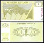 Slovenia 1990, 5 verschillende bankbiljetten (UNC), Verzenden, Overige landen, Setje