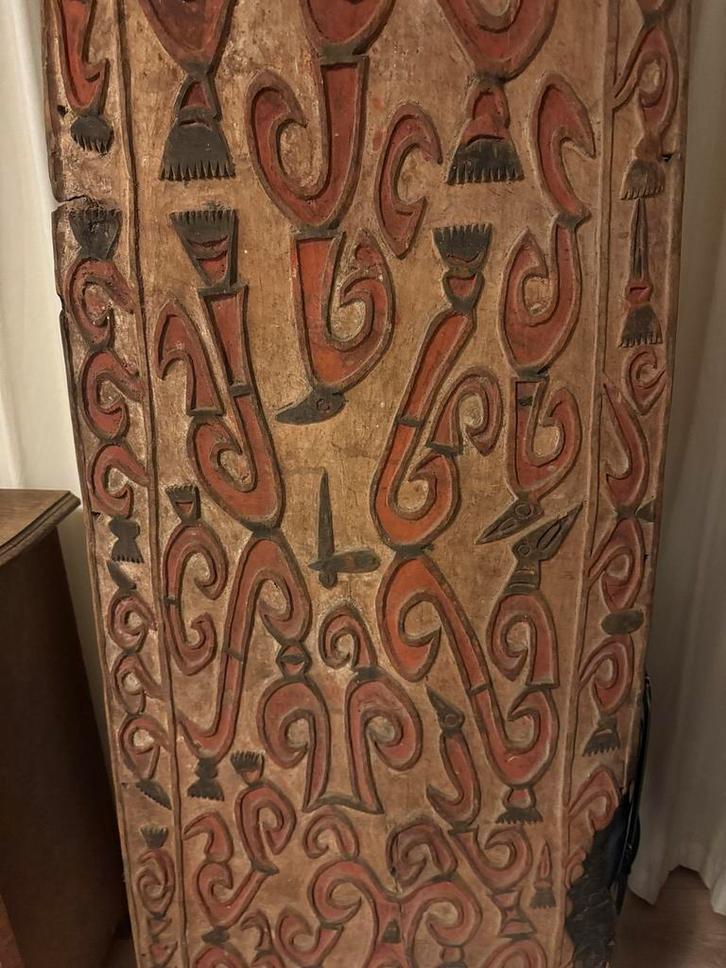 Asmat schild Nieuw Guinea, ca. 188 cm, Antiek en Kunst, Kunst | Niet-Westerse kunst, Ophalen