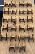 11x Deurklinken met Draaiknop [Knopkrukken] ANTIEK klinken, Ophalen of Verzenden, Koper of Messing, Klink of Kruk