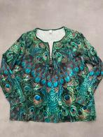 Pauwen shirt met rits + haarstukje pauw, Carnaval, Maat 42/44 (L), Nieuw, Ophalen of Verzenden