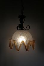 Vintage Mazzega Murano lamp Italy jaren '70 oker karteltje, Huis en Inrichting, Lampen | Hanglampen, Ophalen of Verzenden, Zo goed als nieuw
